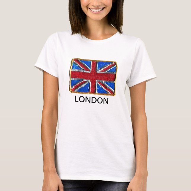 London - London Logo Union Jack British flag T-Shirt (Front)