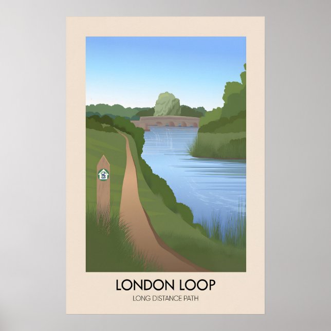 London Loop Long Distance Path Travel Poster (Front)