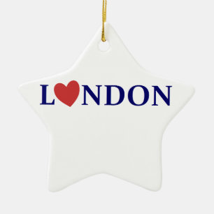 London love ceramic tree decoration
