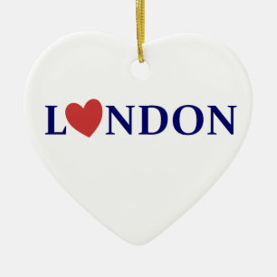 London love ceramic tree decoration