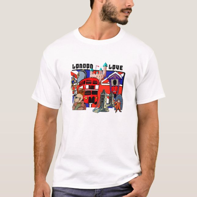 London Love Red Bus Union Jack Shirts (Front)