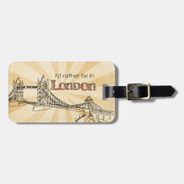 London Luggage Tag (Front Horizontal)