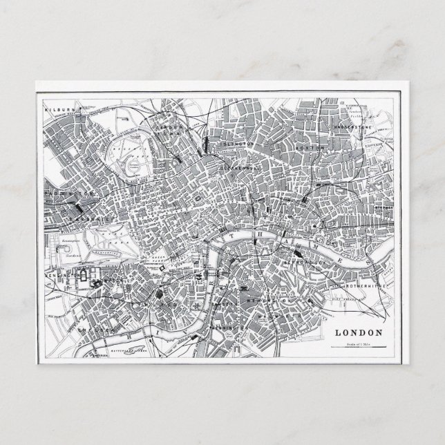 London Map Postcard (Front)