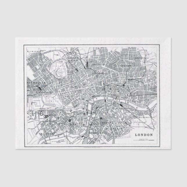 London Map Tissue Paper (Front)