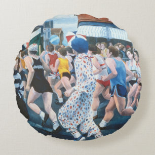 London Marathon 1996 Round Cushion