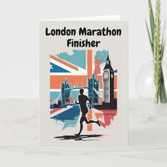 London Marathon Finisher Congratulations Card  (Front)