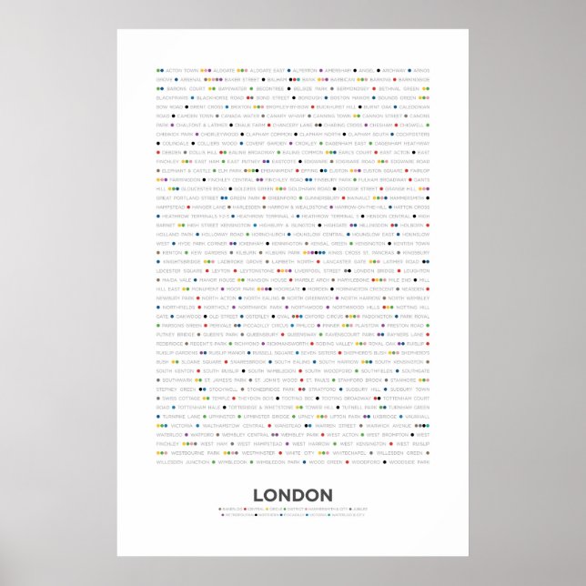 London - MetroDots Poster (Front)