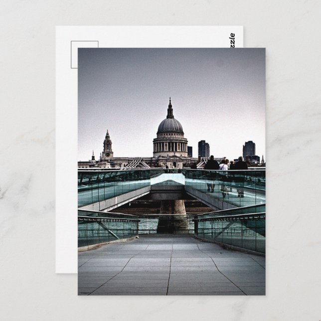 London - Millennium Bridge & St Pauls (6334) Postcard (Front/Back)