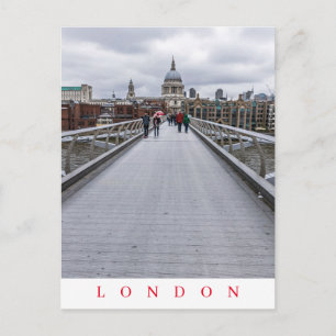 London Millennium Bridge view postcard
