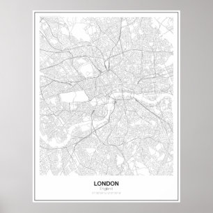 London Minimalist Map Poster (Style 2)