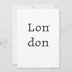 London - minimalistic typography card