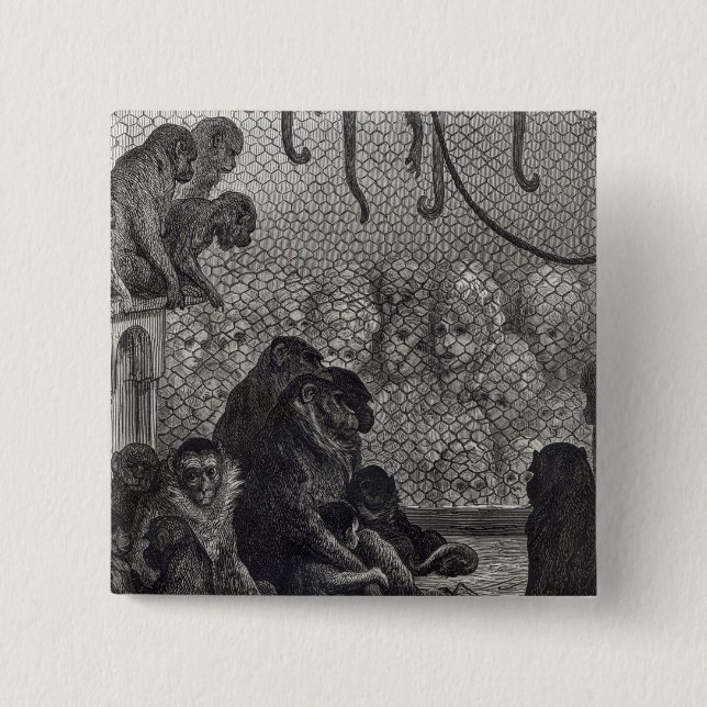 London' Monkeys 15 Cm Square Badge (Front)