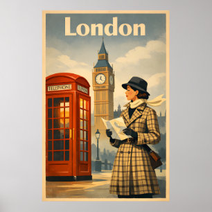 London Mornings – Vintage Retro Travel Poster