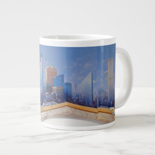 London New York Crash Large Coffee Mug