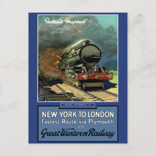 London New York Great Western Railway Postcard
