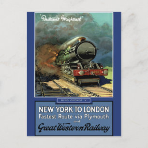 London New York Great Western Railway Postcard