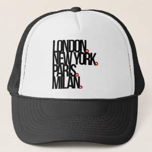 London New York Paris Milan Trucker Hat