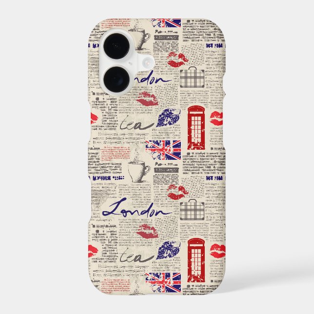 London Newspaper Pattern (Back)