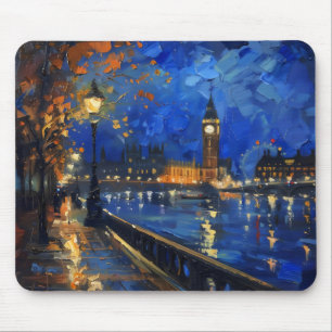 London Night Impressionism Mouse Mat