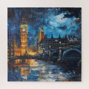 London Night Painting Jigsaw Puzzle