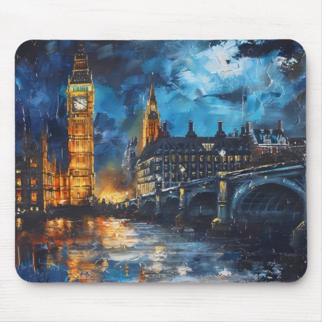 London Night Painting Mouse Mat (Front)