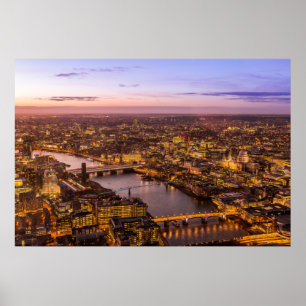 London night skyline poster