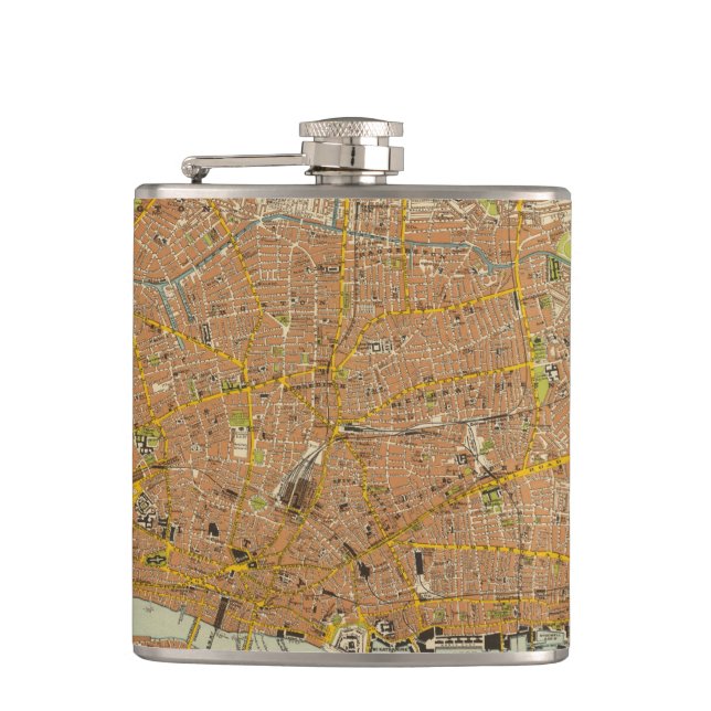 London Northeast Hip Flask (Front)