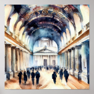 London-Old Royal Naval College Painted Hall (B), Poster