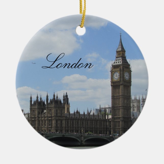 London Ornament Westminster Palace Christmas Tree (Front)