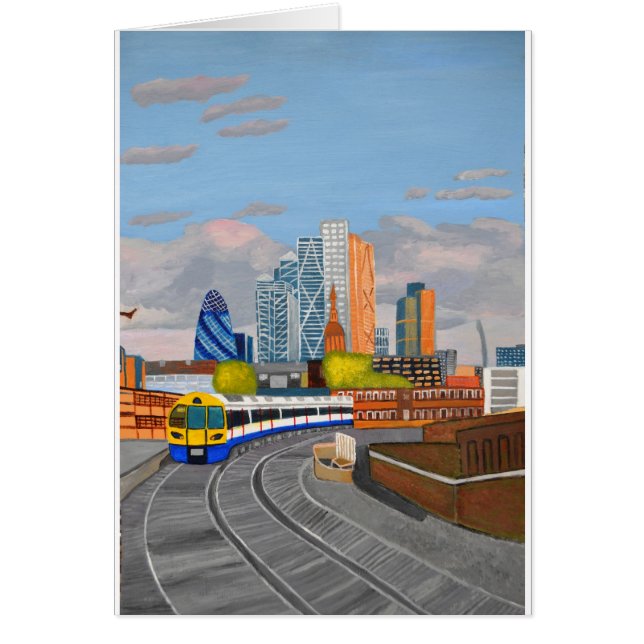 London Overland train- Hoxton station (Front)