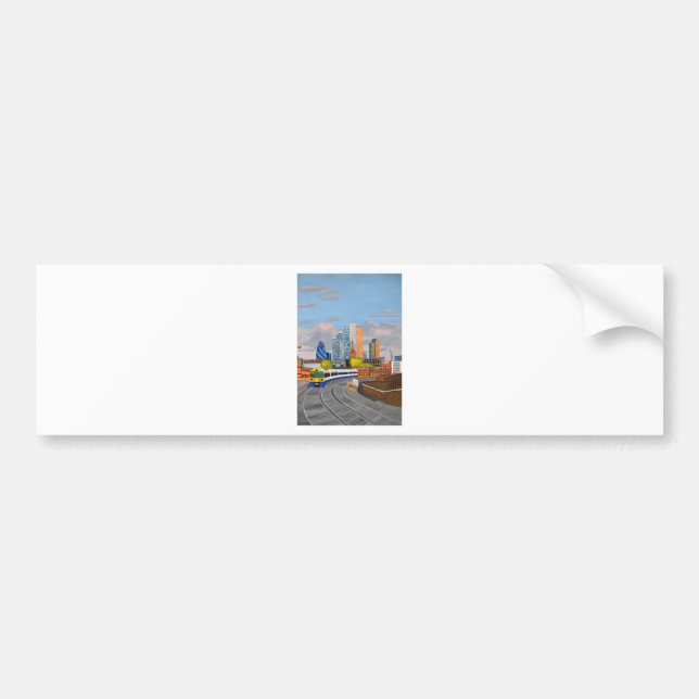 London Overland train- Hoxton station Bumper Sticker (Front)