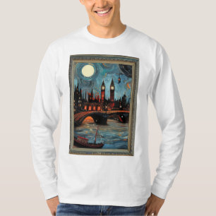 London painting in Vintage framed Long Sleeve T-Shirt