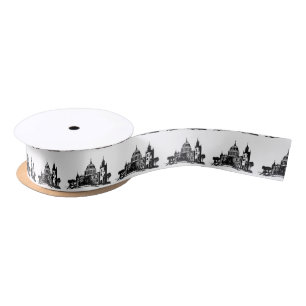 London painting satin ribbon