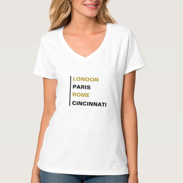 LONDON PARIS ROME "CUSTOMIZE" T-Shirt (Front)