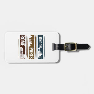 London Paris Rome Luggage Tag