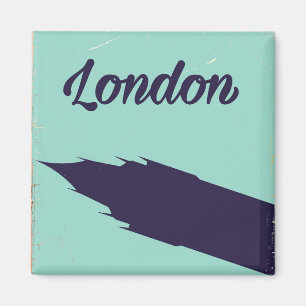 London Parliament Big ben vintage poster Magnet