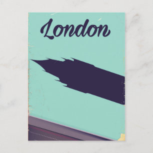 London Parliament Big ben vintage poster Postcard