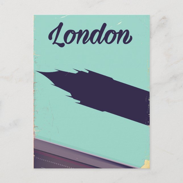 London Parliament Big ben vintage poster Postcard (Front)