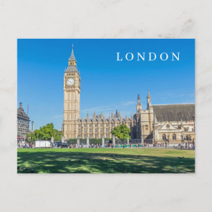 London Parliament Square view postcard