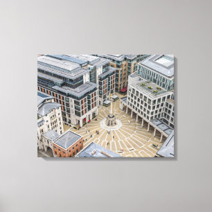 London Paternoster Square aerial view canvas print