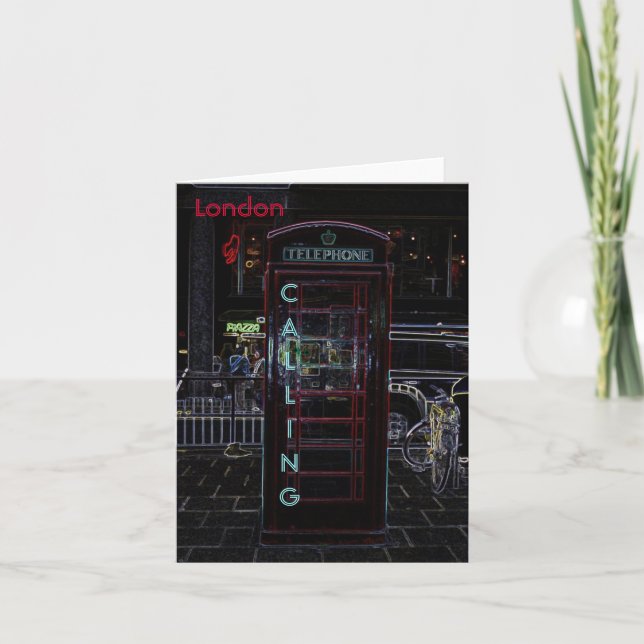 London Phone Booth Notecard (Front)
