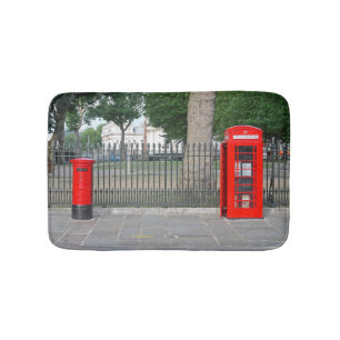London phone booth & postbox bath mat