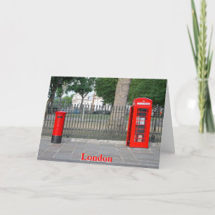 London phone booth & postbox card