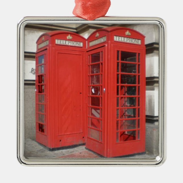 London Phone Booth Products Metal Tree Decoration (Front)