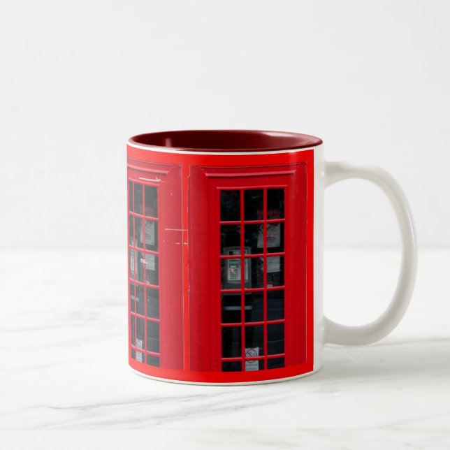 LONDON PHONE BOOTH Two-Tone COFFEE MUG (Right)