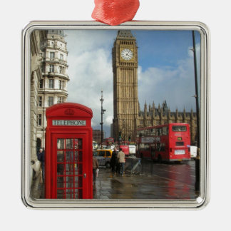 London Phone box & Big Ben (St.K) Metal Tree Decoration