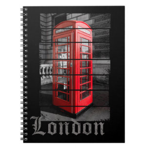 London phone box souvenir gift notebook