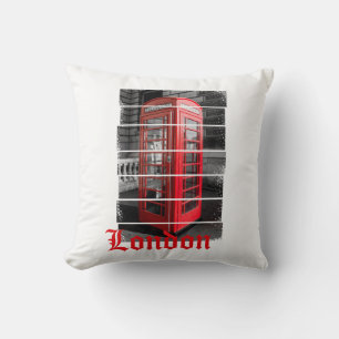London Phone Box Vintage Souvenir Cushion