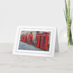 London phone boxes greeting card