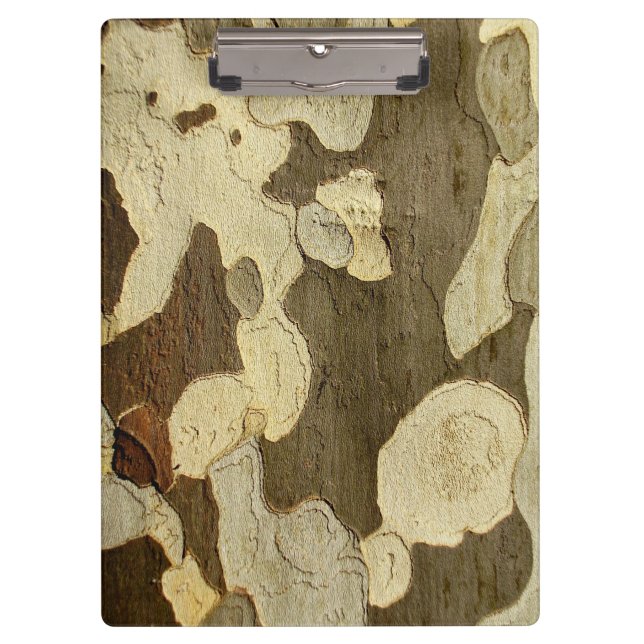 London Plane Tree Bark Clipboard (Front)